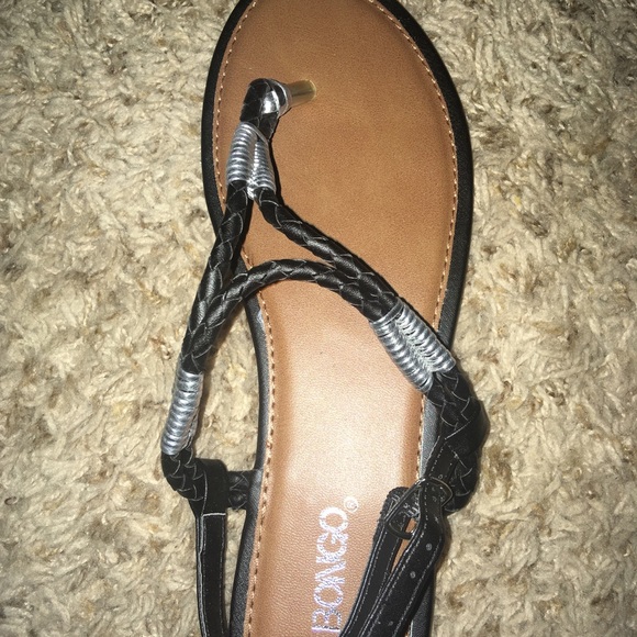 Bongo Braided Brandi Black Sandal NWT NIB - Picture 5 of 7